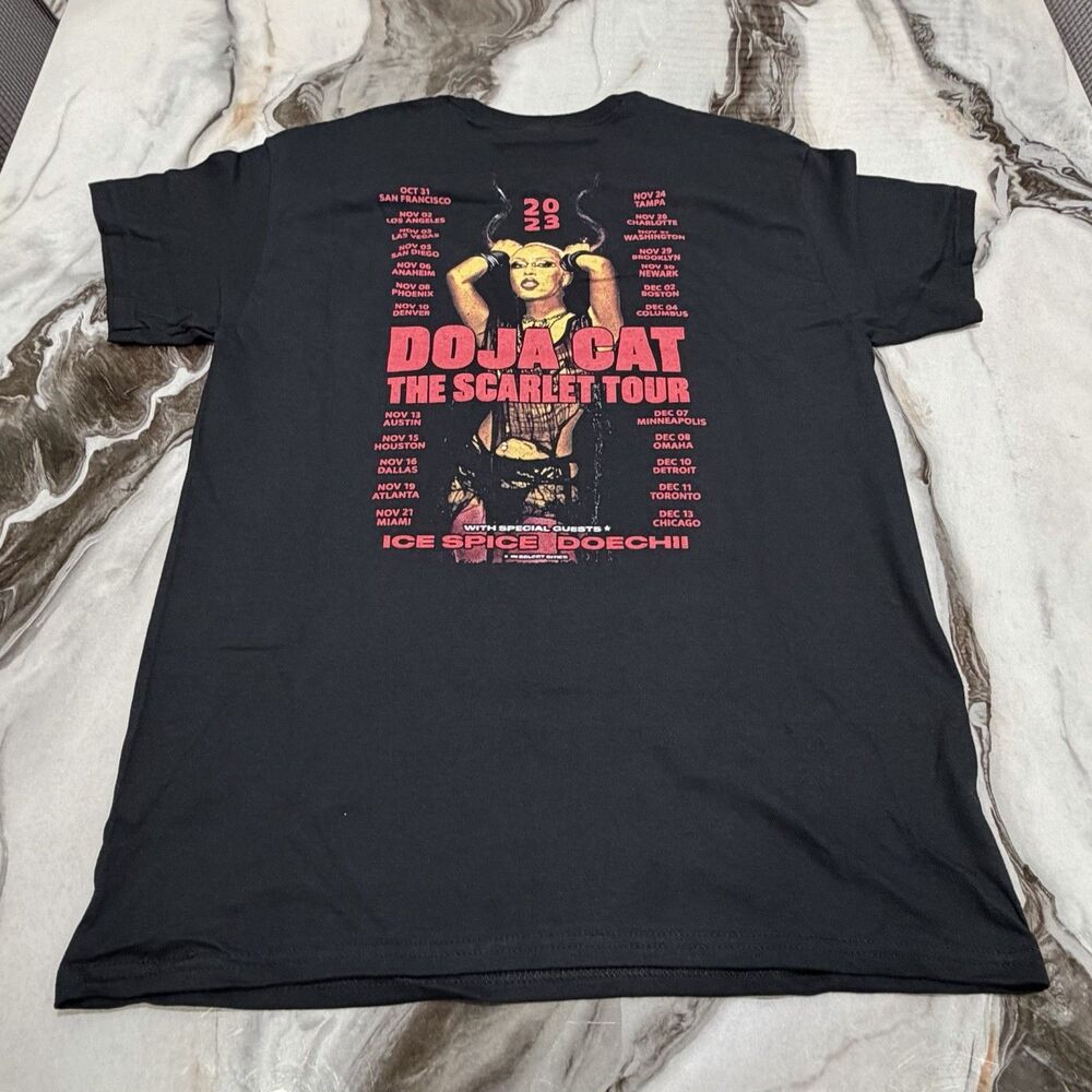 Official Doja Cat "The Scarlet Tour" Spider Graphic T-Shirt Size M - Picture 6 of 9